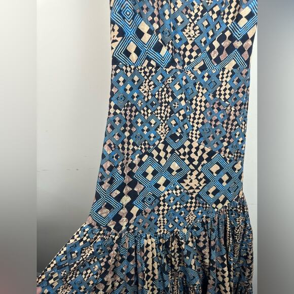 New Anthropologie Let Me Be Flounced Maxi Dress Size Small Multicolor small - Picture 4 of 11